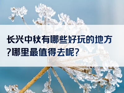长兴中秋有哪些好玩的地方？哪里最值得去呢？