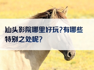 汕头影院哪里好玩？有哪些特别之处呢？