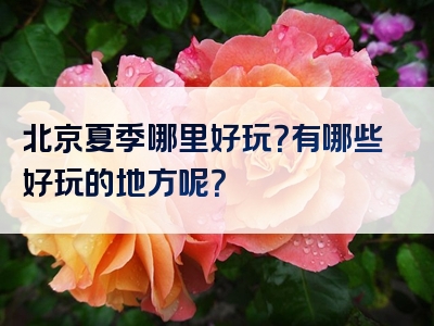 北京夏季哪里好玩？有哪些好玩的地方呢？