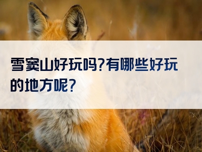 雪窦山好玩吗？有哪些好玩的地方呢？