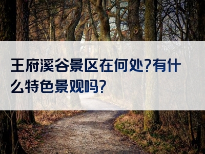 王府溪谷景区在何处？有什么特色景观吗？