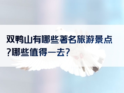 双鸭山有哪些著名旅游景点？哪些值得一去？