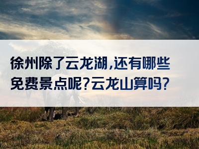 徐州除了云龙湖，还有哪些免费景点呢？云龙山算吗？