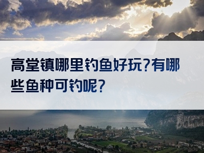 高堂镇哪里钓鱼好玩？有哪些鱼种可钓呢？