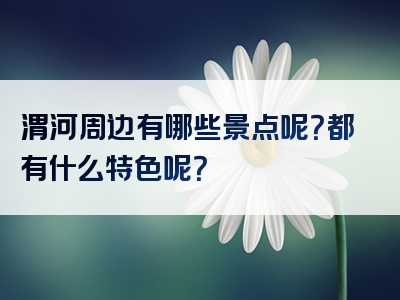 渭河周边有哪些景点呢？都有什么特色呢？