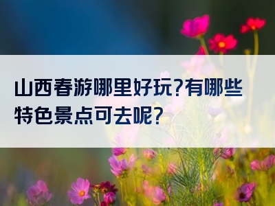 山西春游哪里好玩？有哪些特色景点可去呢？