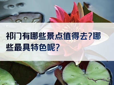 祁门有哪些景点值得去？哪些最具特色呢？