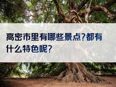 高密市里有哪些景点？都有什么特色呢？