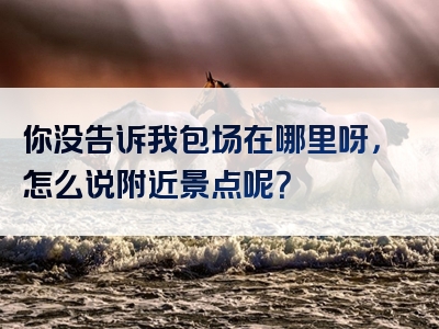 你没告诉我包场在哪里呀，怎么说附近景点呢？