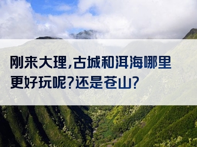 刚来大理，古城和洱海哪里更好玩呢？还是苍山？