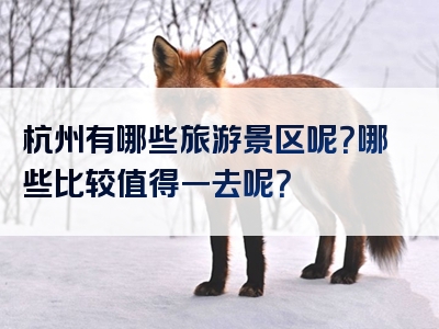 杭州有哪些旅游景区呢？哪些比较值得一去呢？