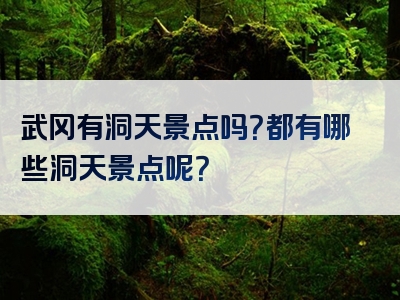 武冈有洞天景点吗？都有哪些洞天景点呢？