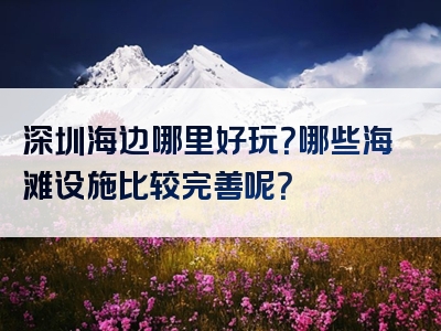 深圳海边哪里好玩？哪些海滩设施比较完善呢？
