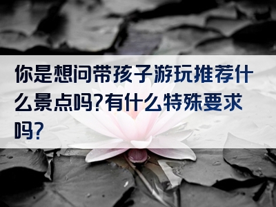 你是想问带孩子游玩推荐什么景点吗？有什么特殊要求吗？
