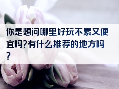 你是想问哪里好玩不累又便宜吗？有什么推荐的地方吗？