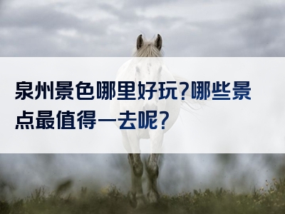 泉州景色哪里好玩？哪些景点最值得一去呢？