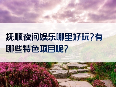 抚顺夜间娱乐哪里好玩？有哪些特色项目呢？