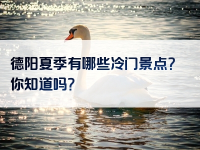 德阳夏季有哪些冷门景点？你知道吗？