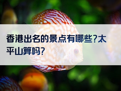 香港出名的景点有哪些？太平山算吗？