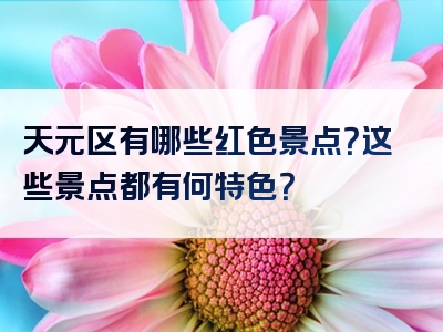 天元区有哪些红色景点？这些景点都有何特色？