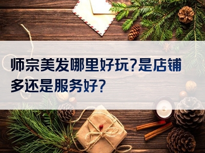 师宗美发哪里好玩？是店铺多还是服务好？