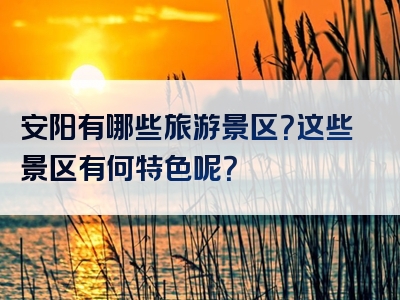 安阳有哪些旅游景区？这些景区有何特色呢？
