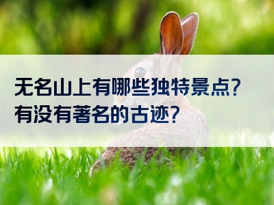 无名山上有哪些独特景点？有没有著名的古迹？