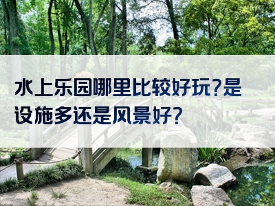 水上乐园哪里比较好玩？是设施多还是风景好？