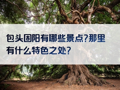 包头固阳有哪些景点？那里有什么特色之处？