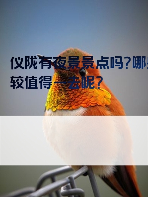 仪陇有夜景景点吗？哪些比较值得一去呢？