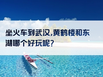 坐火车到武汉，黄鹤楼和东湖哪个好玩呢？