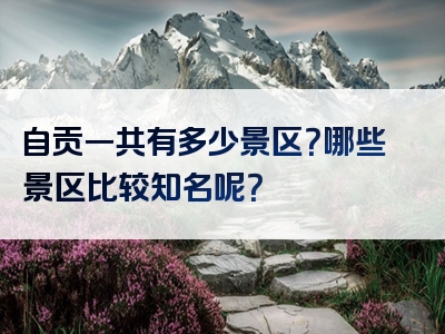 自贡一共有多少景区？哪些景区比较知名呢？