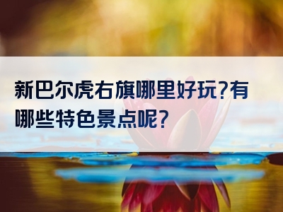 新巴尔虎右旗哪里好玩？有哪些特色景点呢？