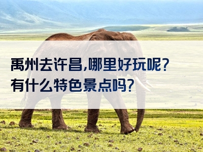 禹州去许昌，哪里好玩呢？有什么特色景点吗？
