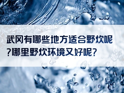 武冈有哪些地方适合野炊呢？哪里野炊环境又好呢？
