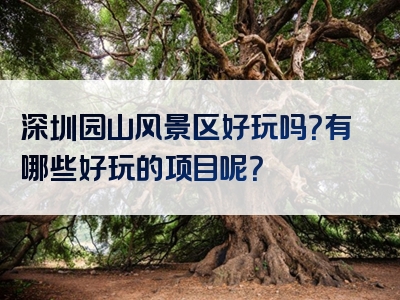 深圳园山风景区好玩吗？有哪些好玩的项目呢？
