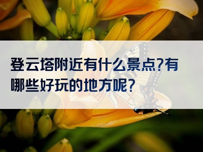 登云塔附近有什么景点？有哪些好玩的地方呢？