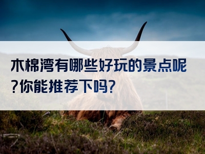 木棉湾有哪些好玩的景点呢？你能推荐下吗？