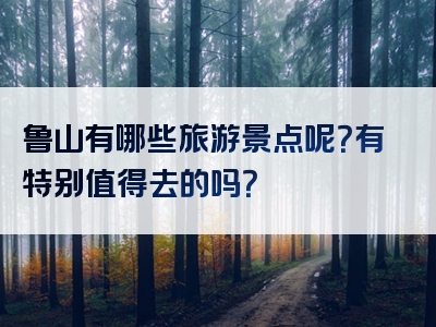 鲁山有哪些旅游景点呢？有特别值得去的吗？