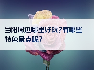 当阳周边哪里好玩？有哪些特色景点呢？