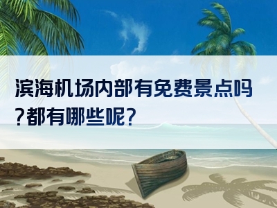 滨海机场内部有免费景点吗？都有哪些呢？