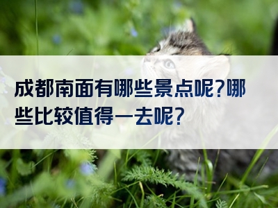 成都南面有哪些景点呢？哪些比较值得一去呢？
