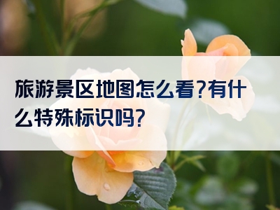 旅游景区地图怎么看？有什么特殊标识吗？