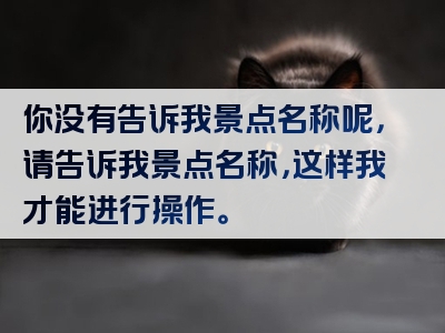 你没有告诉我景点名称呢，请告诉我景点名称，这样我才能进行操作。