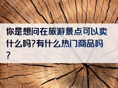 你是想问在旅游景点可以卖什么吗？有什么热门商品吗？