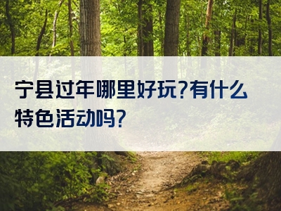 宁县过年哪里好玩？有什么特色活动吗？