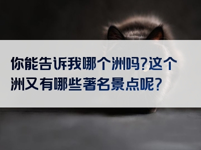 你能告诉我哪个洲吗？这个洲又有哪些著名景点呢？