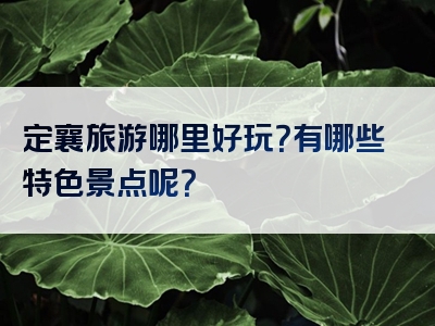 定襄旅游哪里好玩？有哪些特色景点呢？