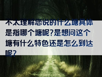 不太理解您说的什么塘具体是指哪个塘呢？是想问这个塘有什么特色还是怎么到达呢？