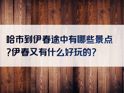 哈市到伊春途中有哪些景点？伊春又有什么好玩的？